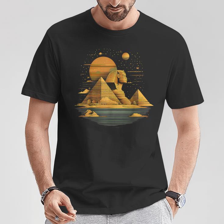 Égypte Ancienne Pyramidephinx De Toutankhamon Mythologie De L'égypte T-Shirt Cadeaux drôles