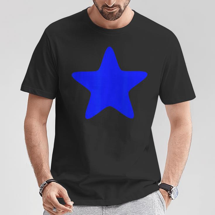 Einfarbiger Blauerternendruck – Blauertern T-Shirt Lustige Geschenke
