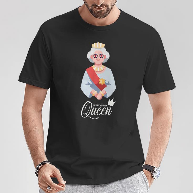Elizabethunglasses De Manga Corta Británica Camiseta unisex Regalos divertidos