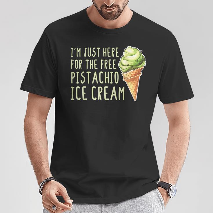 Estoy Aquí Para El Helado De Pistacho Gratis Camiseta unisex Regalos divertidos