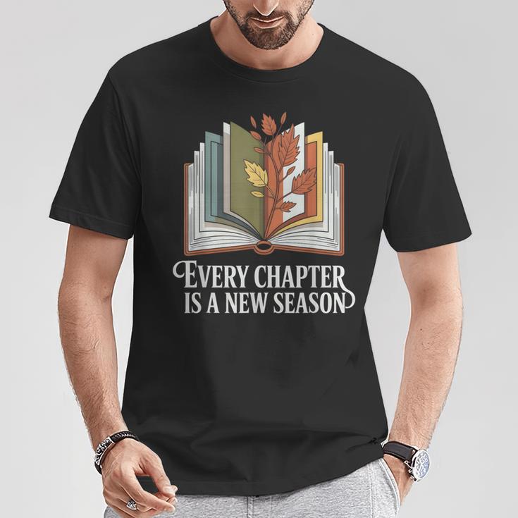Every Chapter Is A New Season Autumn Book Lover T-Shirt Unique Gifts
