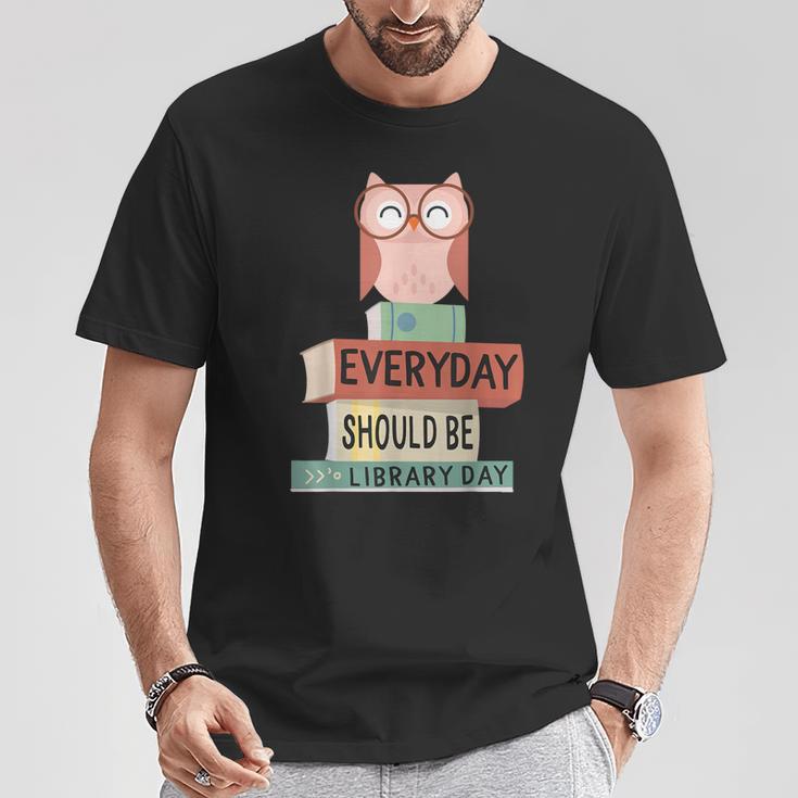 Everyday Should Be Library Day Cute Owl Reading Books Lover T-Shirt Unique Gifts Everyday Should Be Library Day Cute Owl Reading Books Lover T-Shirt Unique Gifts