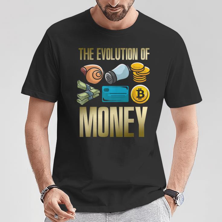 Evolution Of Money お金の進化 ビットコインプランb 暗号通貨btc ホドル Tシャツ 面白い贈り物