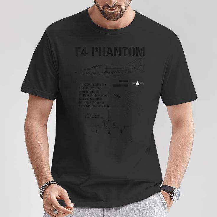 F-4 ファントム 戦闘機 ジェット仕様 軍用飛行機 F4 ファントム Tシャツ 面白い贈り物