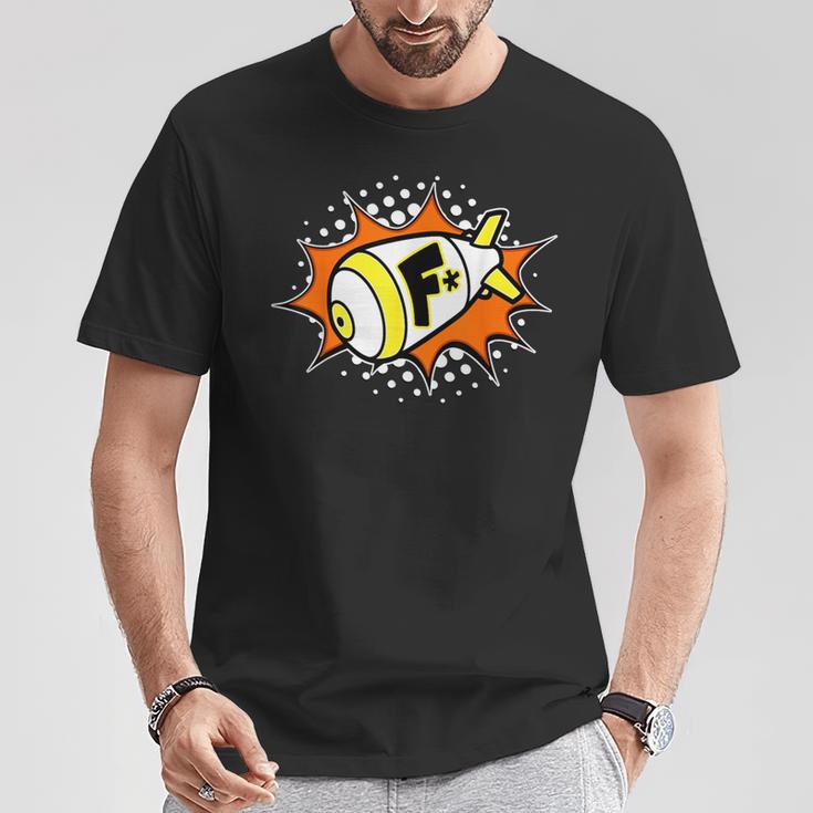 F-Bomb Retro Action Word Comic Book Cartoon Pop Art T-Shirt Unique Gifts