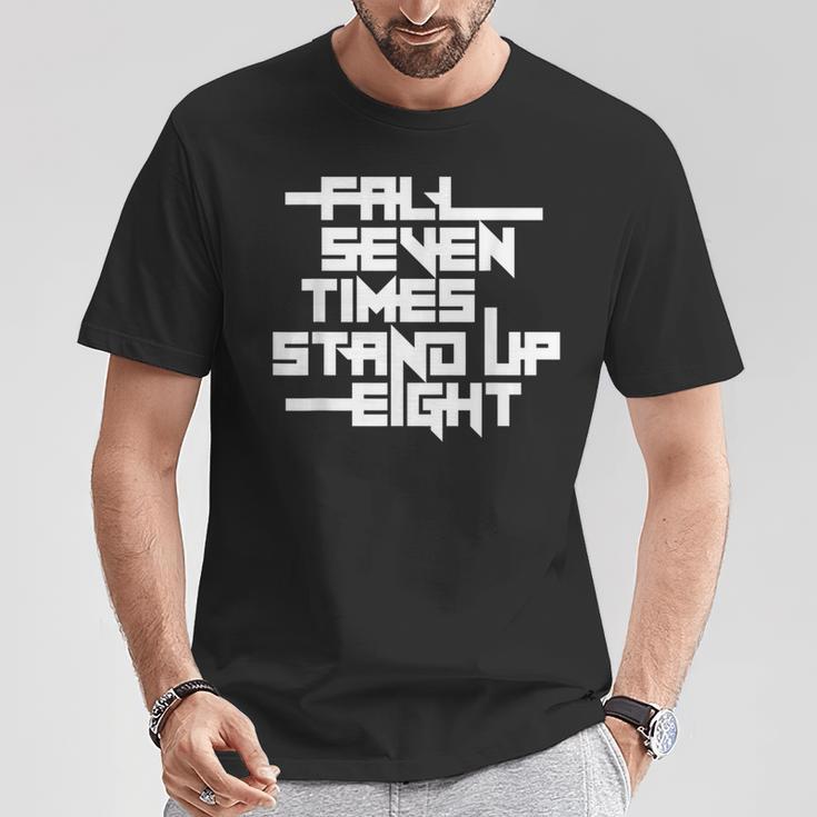 Falleven Timestand Up Eight インスピレーションスローガン Tシャツ 面白い贈り物