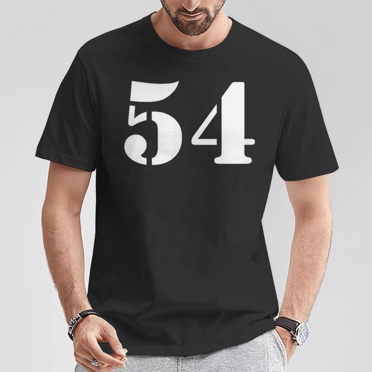 Fifty Four 数字 54 ナンバー Tシャツ 面白い贈り物
