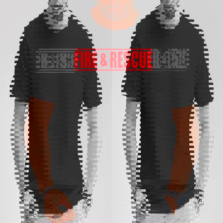 Fire And Rescue 消防士 コスチューム ユニフォーム Tシャツ 面白い贈り物