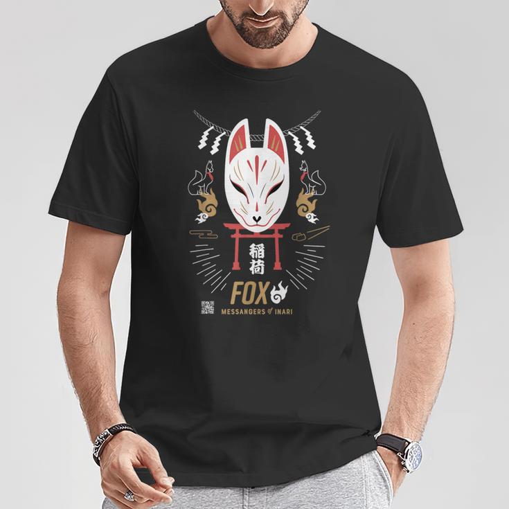 Fox 稲荷神の使者 Tシャツ 面白い贈り物