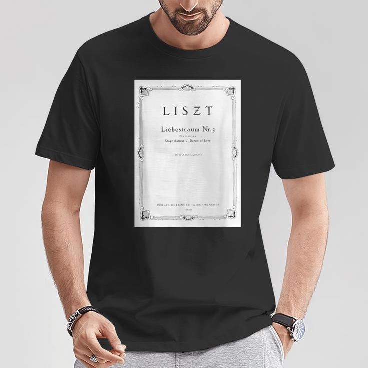 Franz Liszt Dream Of Love Vintage Book Cover T-Shirt Unique Gifts Franz Liszt Dream Of Love Vintage Book Cover T-Shirt Unique Gifts