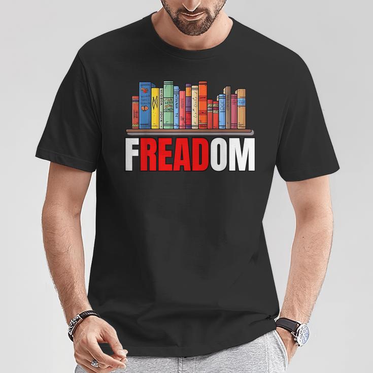 Frea-Dom Anti Ban Books I Read Banned Books Freedom Book T-Shirt Unique Gifts