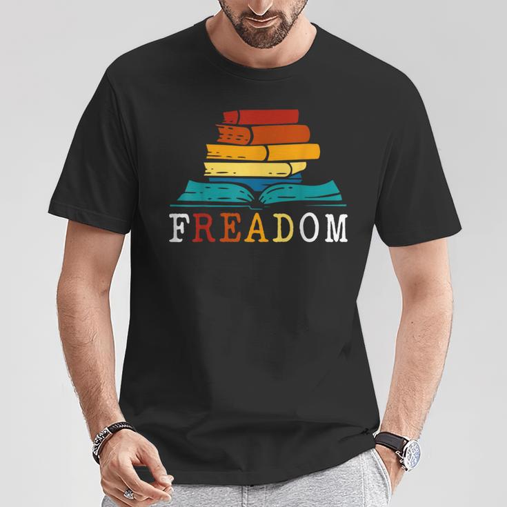 Freadom Read Banned Books Reader Bookworm T-Shirt Unique Gifts