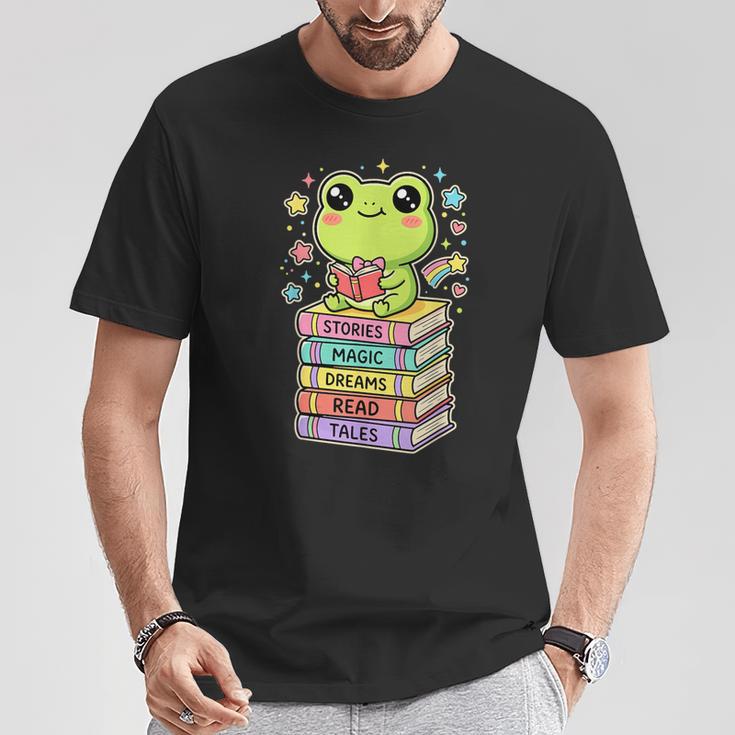 Frog Reading Books Bookworm Librarian T-Shirt Unique Gifts