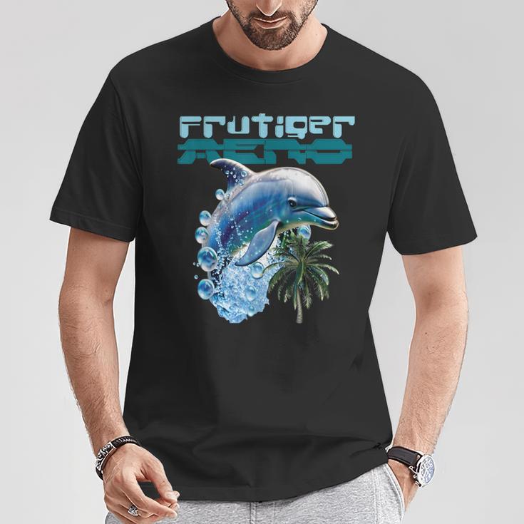 Frutiger Aeroplashy Dolphin Y2k 美的グラフィックデザイン Tシャツ 面白い贈り物