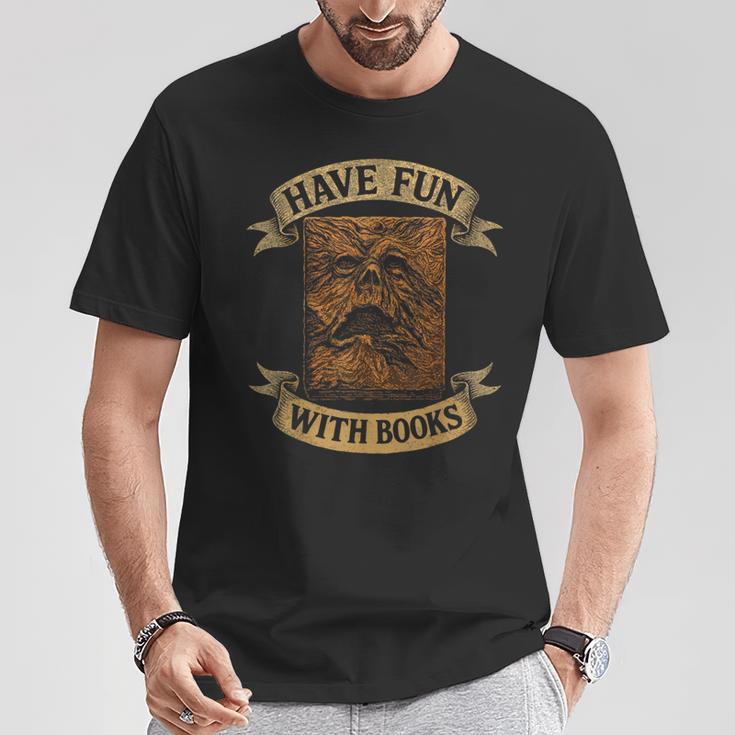 Have Fun With Books Horror Literature Necronomicon Book T-Shirt Unique Gifts