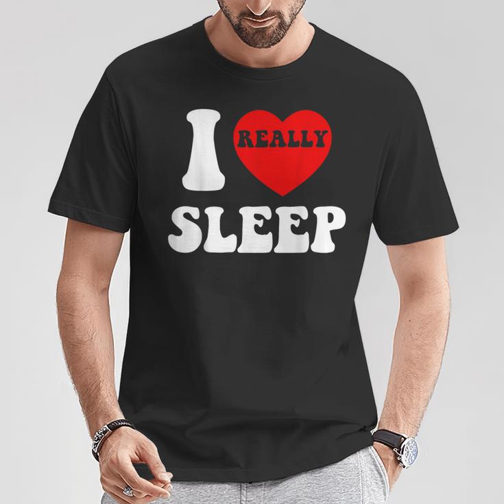 I Loveleep Heart Naps Lazy Relaxing For Men Tシャツ 面白い贈り物