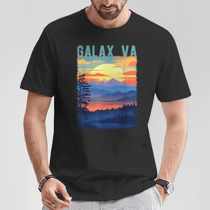 Galaxirginia Usa 山景色 サンセットスタイルデザイン Tシャツ 面白い贈り物