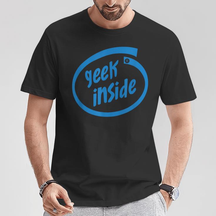 Geek Inside Eccentric Intellectual Tech Tシャツ 面白い贈り物