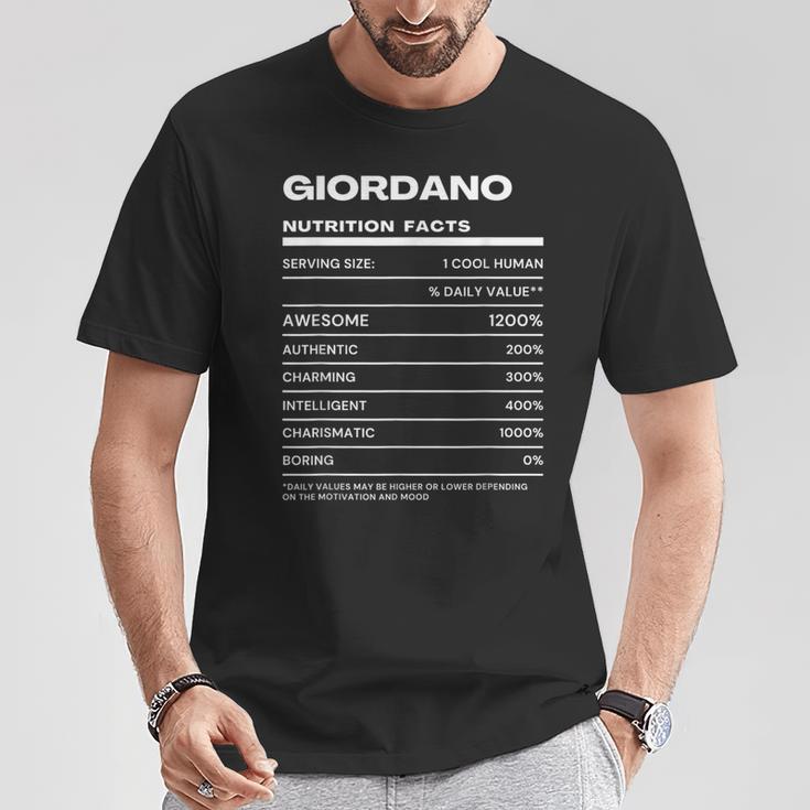 Giordano 栄養成分表示 Tシャツ 面白い贈り物