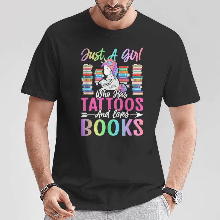 Girl Who Has Tattoos And Loves Books Tattooed Bookworm Girl T-Shirt Unique Gifts Girl Who Has Tattoos And Loves Books Tattooed Bookworm Girl T-Shirt Unique Gifts