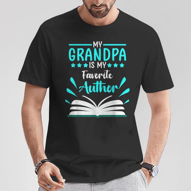 My Grandpa Is My Favorite Author Write Book T-Shirt Unique Gifts My Grandpa Is My Favorite Author Write Book T-Shirt Unique Gifts
