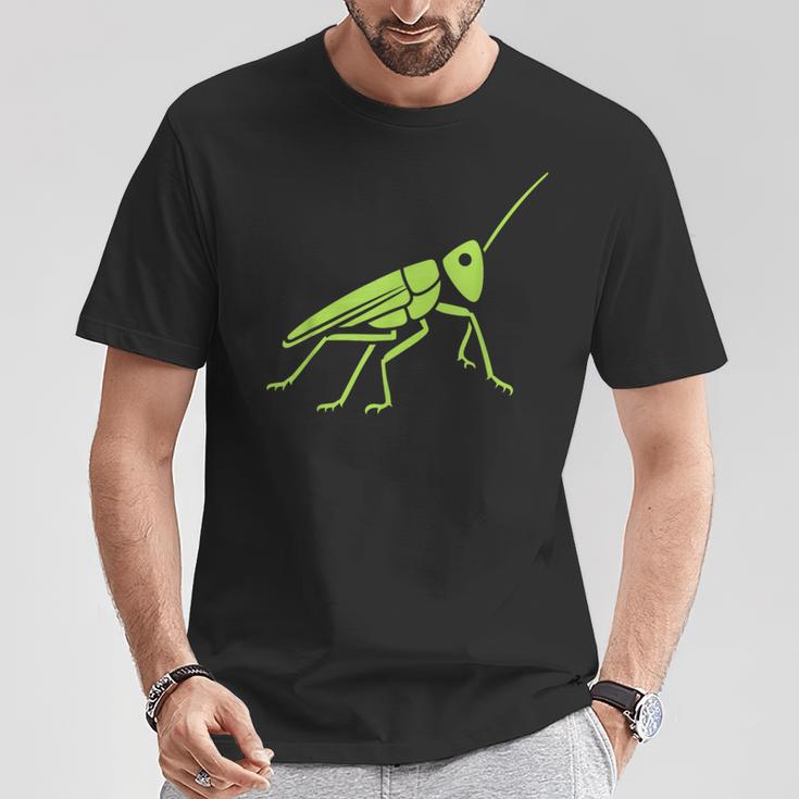 Grasshopper ミニマリストのバッタかわいい昆虫小さなバッタ Tシャツ 面白い贈り物