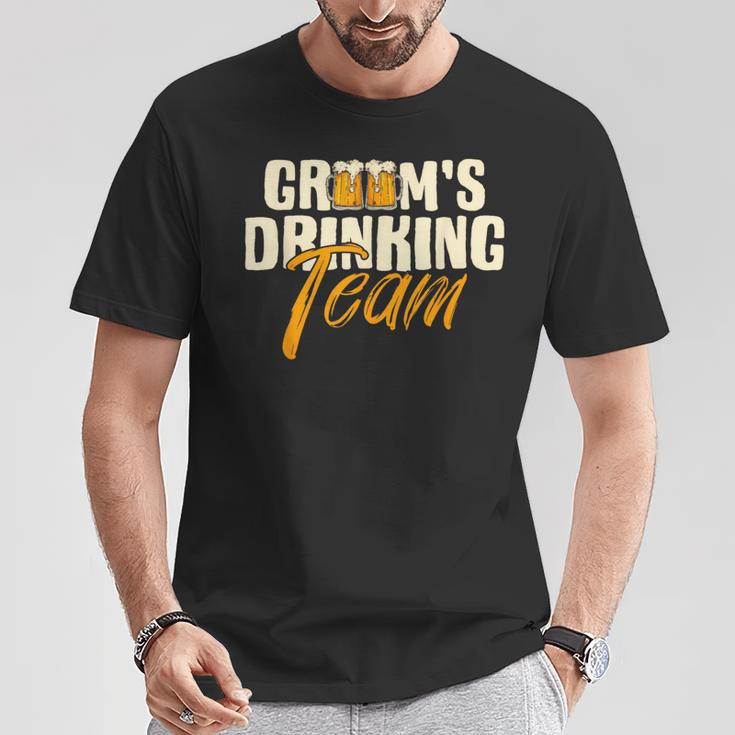 Groom's Drinking Team Junggesellenabschied Hochzeit Trauzeugen T-Shirt Lustige Geschenke