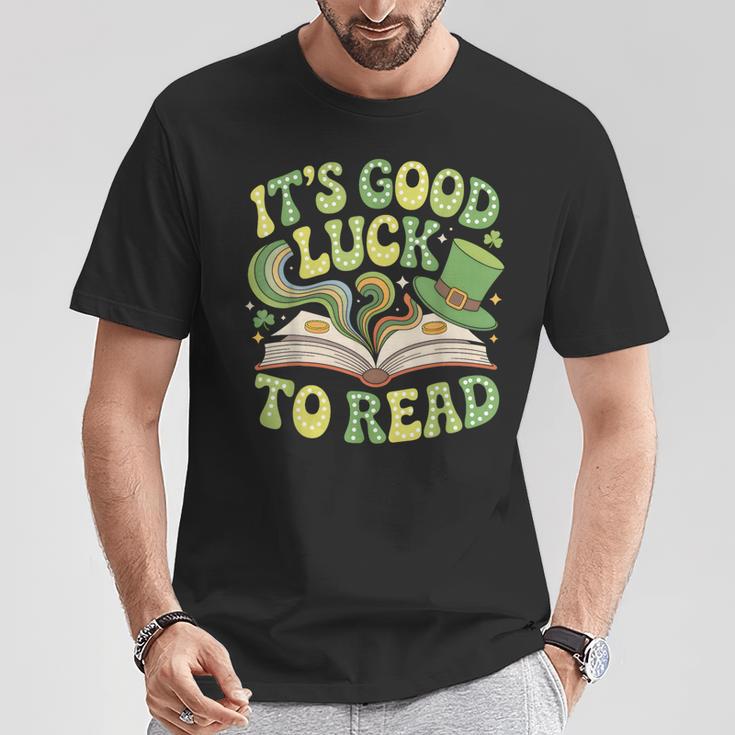 Groovy It's Good Luck To Read St Patrick's Day Book Lucky T-Shirt Unique Gifts