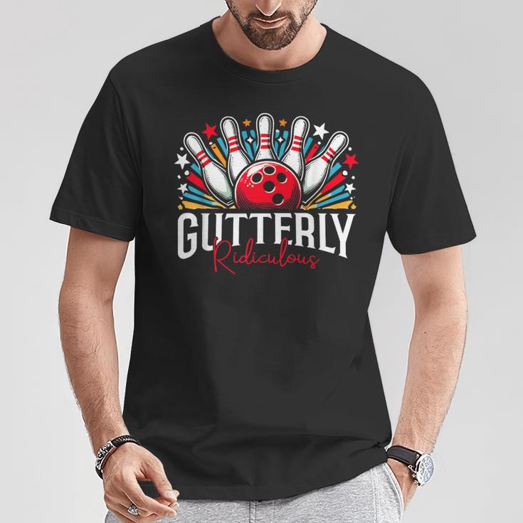 Gutterly とんでもないボーリングスポーツボウラー Tシャツ 面白い贈り物