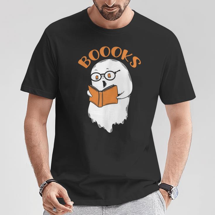 Halloween Boooks Ghost For Book Lover T-Shirt Unique Gifts