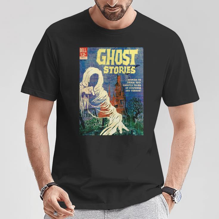 Halloween Horror Vintage Ghost Grim Reaper Comic Book Retro T-Shirt Unique Gifts