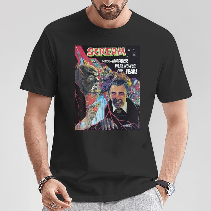 Halloween Horror Vintage Werewolf Vampire Comic Book Retro T-Shirt Unique Gifts Halloween Horror Vintage Werewolf Vampire Comic Book Retro T-Shirt Unique Gifts
