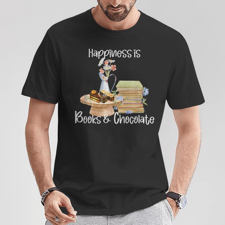 Happiness Is Books And Chocolate T-Shirt Unique Gifts Happiness Is Books And Chocolate T-Shirt Unique Gifts