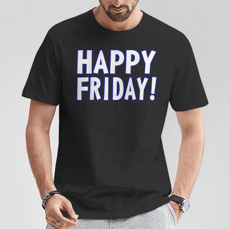 Happy Friday Tgif、週末のお祝い、仕事場。 Tシャツ 面白い贈り物