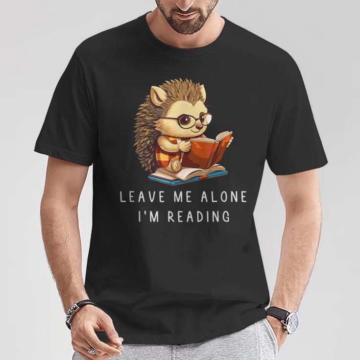 Hedgehog Book Lover Leave Me Alone I'm Reading Girls T-Shirt Unique Gifts
