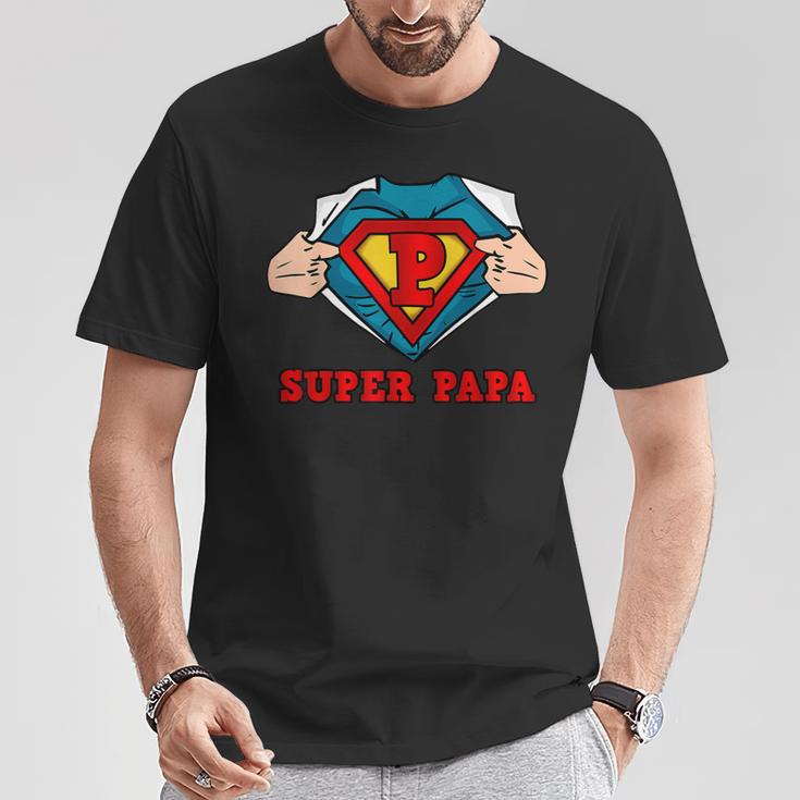 Herrenuper Papa Hero T-Shirt Lustige Geschenke