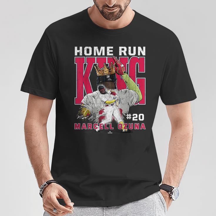 Home Run King Marcell Ozuna Atlanta Mlbpa Tシャツ 面白い贈り物