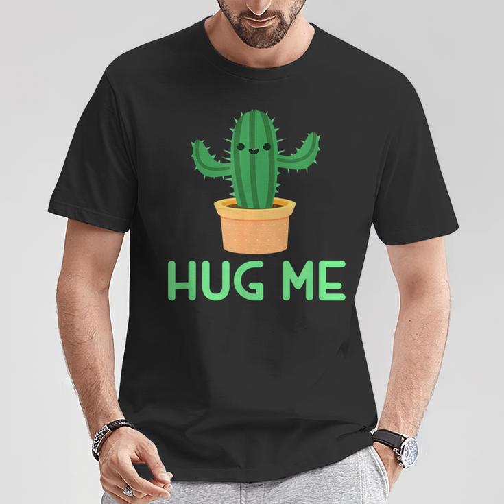 Hug Me 面白い サボテン ユーモア ギフト Tシャツ 面白い贈り物