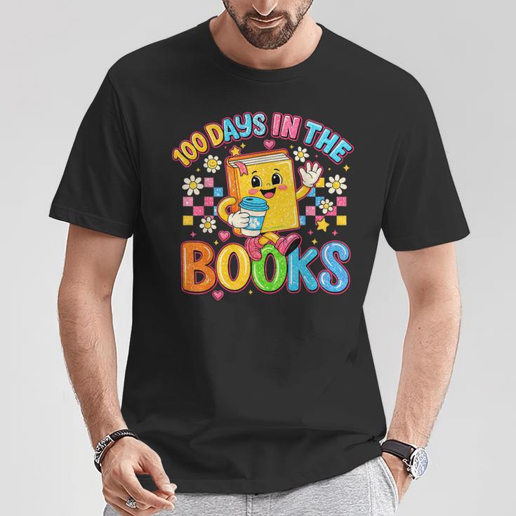 HUGvyn Preppy 100 Days In The Books Teacher Reading Coffee T-Shirt Unique Gifts
