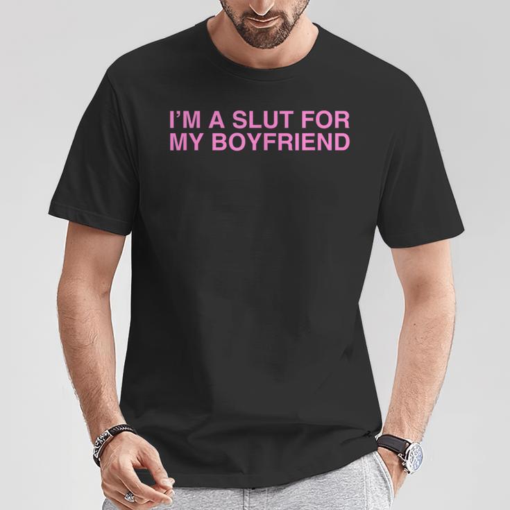 I'm Alut For My Boyfriend Y2k カップル 風刺殺 Tシャツ 面白い贈り物