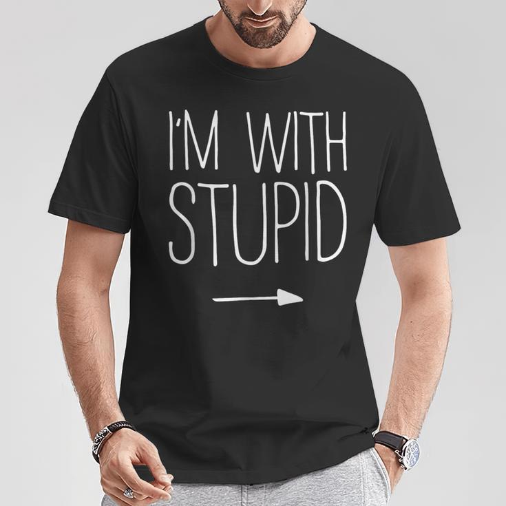 I'm Withtupid 大人用 キッズ メンズ レディース コスチューム Tシャツ 面白い贈り物