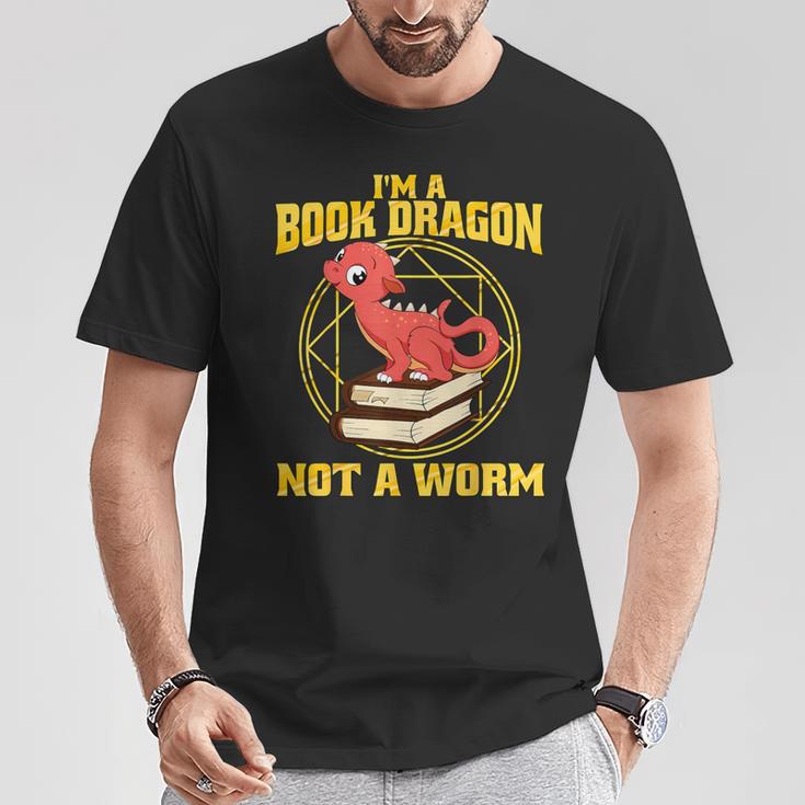 I'm A Book Dragon Not A WormShirt Bookworm Reading T-Shirt Unique Gifts