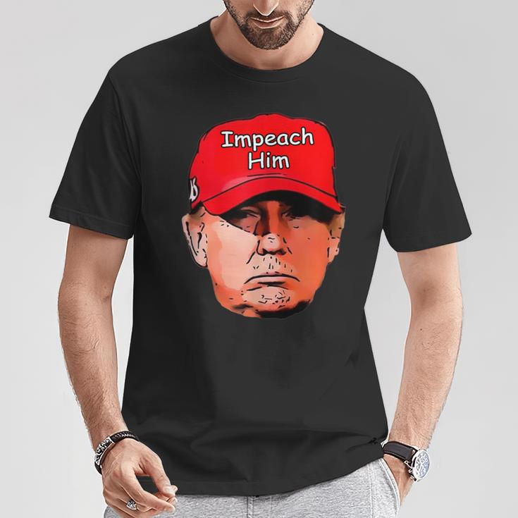 Impeach Trumptupid レッドキャップ ジョーク 民主党員 Usa 弾丸 Tシャツ 面白い贈り物