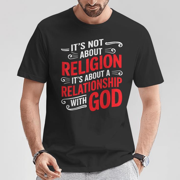 It's A Relationship With God Not Religion Tシャツ 面白い贈り物