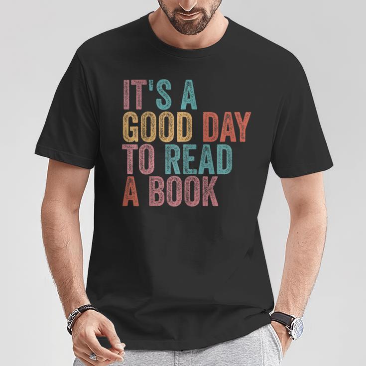 It's A Good Day To Read A Book Retro Vintage T-Shirt Unique Gifts