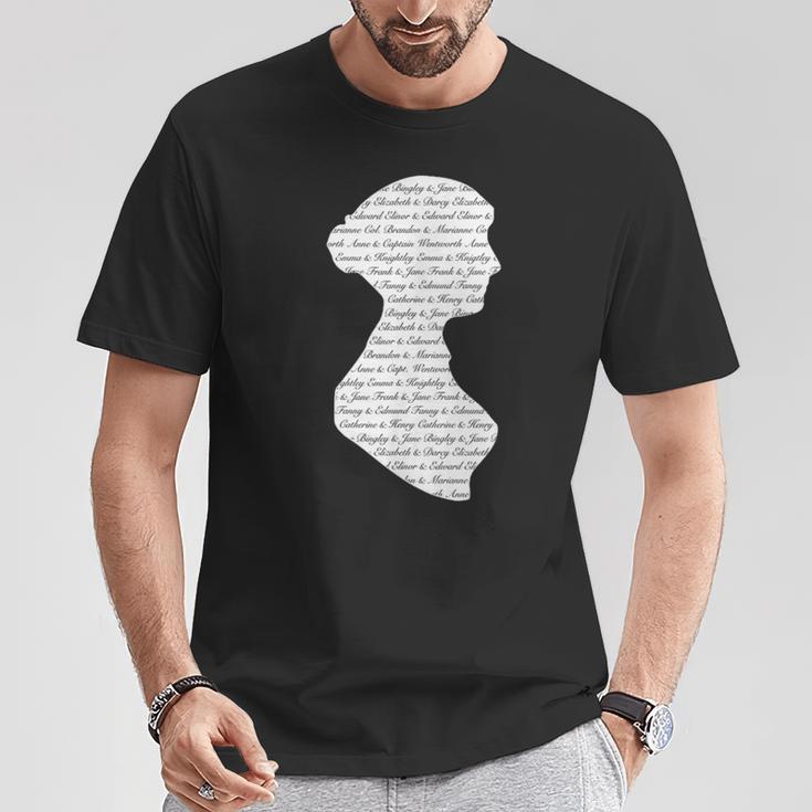 Jane Austen Vintage Quote Literary Book Club Fans T-Shirt T-Shirt Unique Gifts