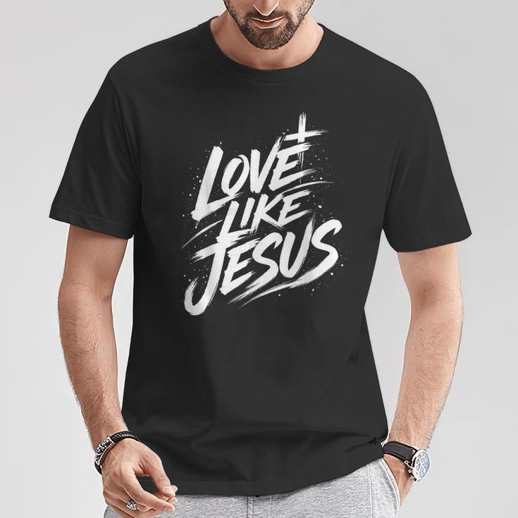 Jesus Love Like Jesus 十字架 クリスチャン Tシャツ 面白い贈り物