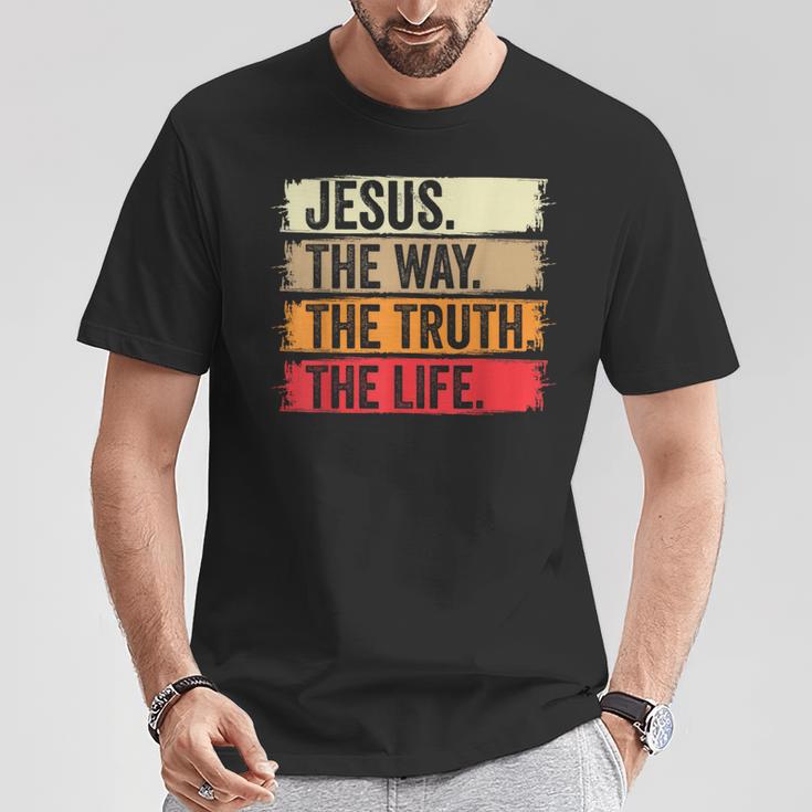 Jesus The Way The Truth Life Erse Christian Worship Tシャツ 面白い贈り物