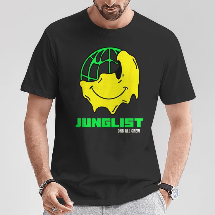 Junglist ドラムとベース Dnb スマイリー Tシャツ 面白い贈り物