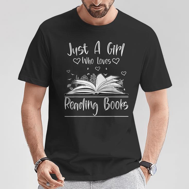 Just A Girl Who Loves Books Book Lovers T-Shirt Unique Gifts
